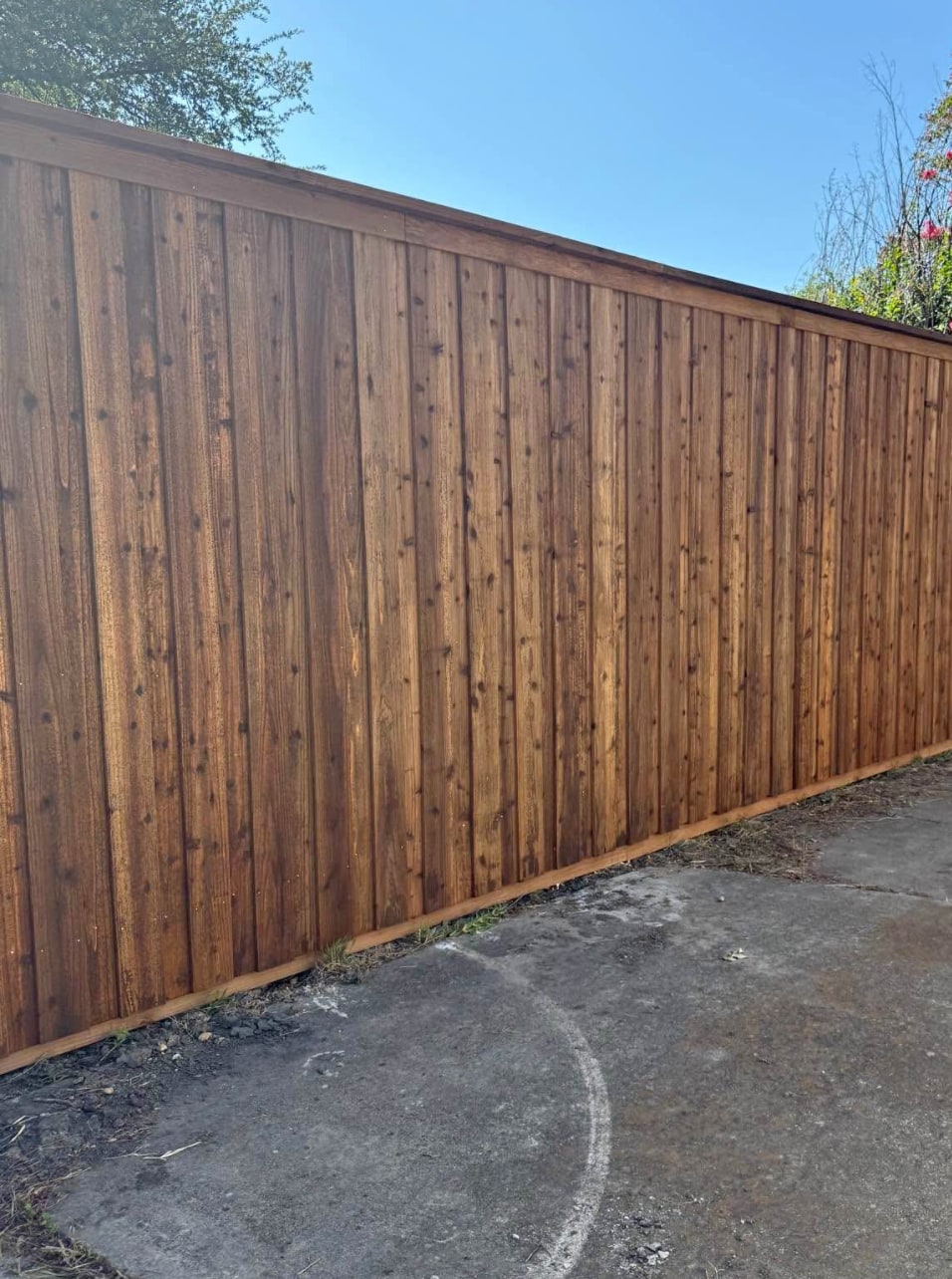 New privacy fence installation in North Texas by Landeros Fence